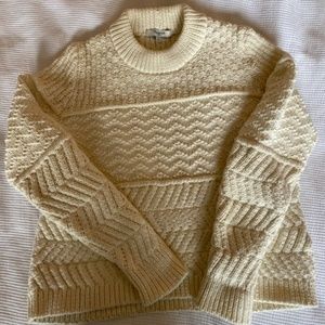 Madewell cream cable knit sweater